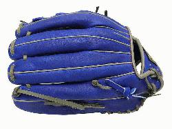 Pro Model 12.5 inch Royal/Grey Wide Pocket Outfielder Glove ZETT Pro Model Baseba