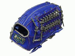 ETT Pro Model 12.5 inch Royal/Grey Wide Pocket Outfielder Glove ZETT Pro Model Baseball Gl