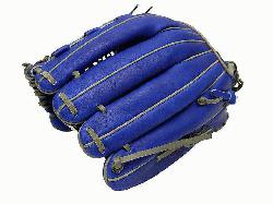 ZETT Pro Model 12.5 inch Royal/Grey Wide Pocket Outfielder Glove ZETT Pro Model Baseball Glove Ser