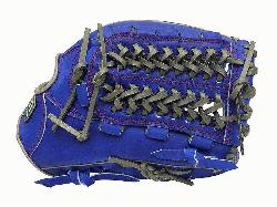 T Pro Model 12.5 inch Royal/Grey Wide Pocket Outfielder Glove ZETT