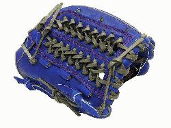  12.5 inch Royal/Grey Wide Pocket Outfielder Glove ZETT Pro Model Baseball Glove Series is d