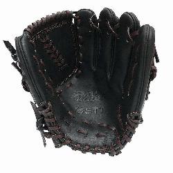 ETT Pro Model 11.5 inch Black Pitcher Glove ZETT Pro Model Baseball Glove Series is designed fo