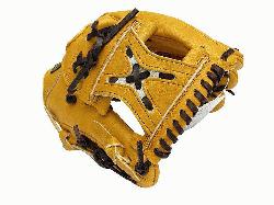 1.25 inch Tan Infielder Glove ZETT Pro Model Baseball Glove Seri