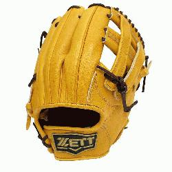 T Pro Model 11.5 inch Tan Infielder Glove ZETT Pro Model Bas